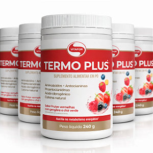 KIT 5 Termo Plus Vitafor Frutas Vermelhas-Gengibre-Chá Verde