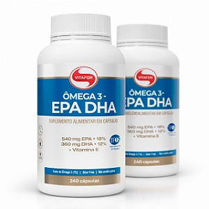 KIT 2 | EPA DHA Ômega 3 Vitafor 240 Cápsulas
