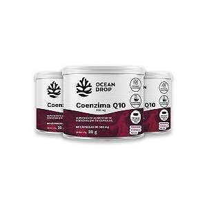 Kit 3 Coenzima Q10 200mg Ocean Drop 60 Cápsulas
