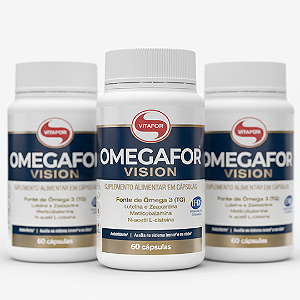 KIT 3 | Omegafor Vision Vitafor Ômega 3 60 Cápsulas