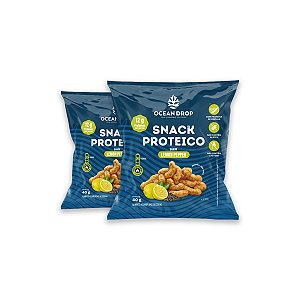 Kit 2 Snack Proteico Ocean Drop 40g Sabor Lemon Pepper