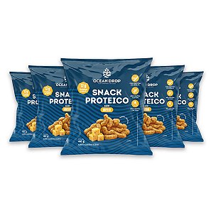 Kit 5 Snack Proteico Ocean Drop 40g Sabor Queijo