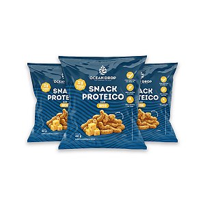 Kit 3 Snack Proteico Ocean Drop 40g Sabor Queijo