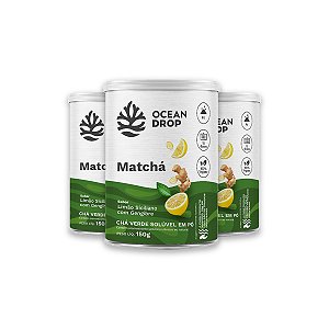 Kit 3 Matchá Ocean Drop Limão Siciliano e Gengibre 150g