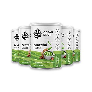 Kit 5 Matchá Latte Ocean Drop Sabor Chai 125g