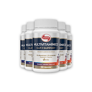 Kit 5 Multivitamínico Vitafor GLP1-1 Support 90 Cápsulas