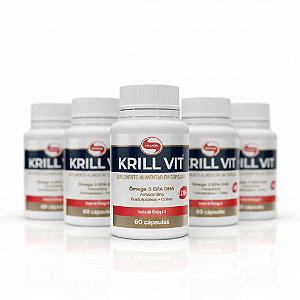 KIT 5 Krill Vit Óleo de Krill e Ômega 3 Vitafor 60 Cáps