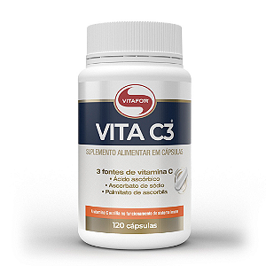 VITA C3 Vitafor 3 Fontes de Vitamina C 120 Cápsulas