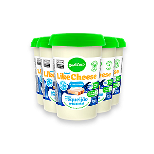 Kit 5 Requeijão Likecheese Qualicoco 200g Tradicional