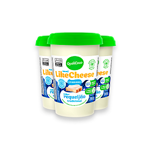 Kit 3 Requeijão Likecheese Qualicoco 200g Tradicional