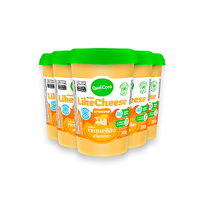 Kit 5 Requeijão Likecheese Qualicoco 200g Cheddar