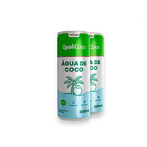 Kit 2 Água de coco Qualicoco Integral 269ml Lata