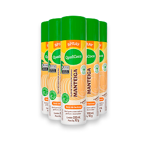 Kit 5 Óleo de Coco Spray Qualicoco Manteiga 100ML