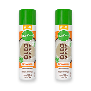 Kit 2 Óleo de Coco Spray Qualicoco Extravirgem 100ml