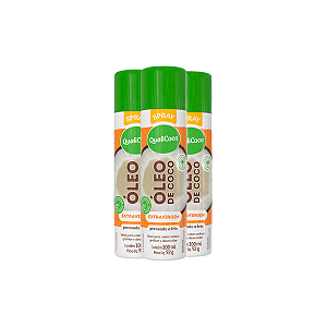 Kit 3 Óleo de Coco Spray Qualicoco Extravirgem 100ml