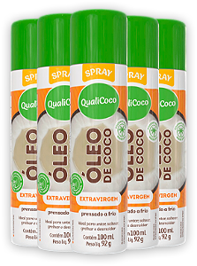 Kit 5 Óleo de Coco Spray Qualicoco Extravirgem 100ml
