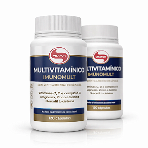 KIT 2 | Multivitamínico Imunomult Vitafor 120 Cápsulas