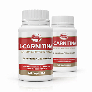 KIT 2 | L-Carnitina Vitafor 60 Cápsulas + Vitamina B6