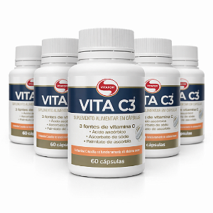 KIT 5 | VITA C3 Vitafor 3 Fontes de Vitamina C 60 Cápsulas