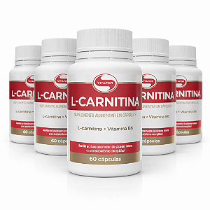 KIT 5 | L-Carnitina Vitafor 60 Cápsulas + Vitamina B6