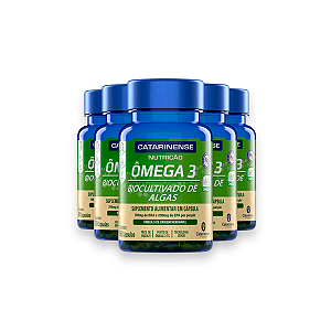 Kit 5 Ômega 3 Biocultivado de Algas Catarinense 60 Capsulas