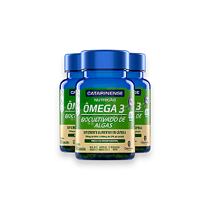 Kit 3 Ômega 3 Biocultivado de Algas Catarinense 60 Capsulas