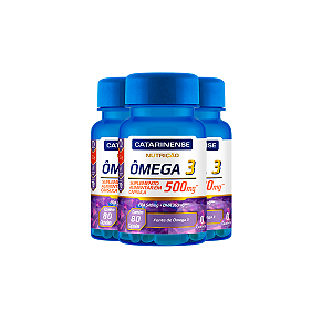 Kit 3 Ômega 3 Catarinense 500mg 80 Cápsulas