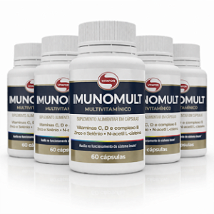 KIT 5 Multivitamínico Imunomult Vitafor 60Caps