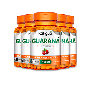Kit 5 Guaraná Katiguá 60 Cápsulas