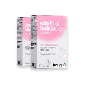 Kit 2 Ácido Fólico Katiguá Metilfolato 30 cápsulas