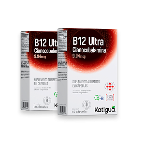 Kit 2 Vitamina B12 Ultra Katiguá 460mg 60 Cápsulas