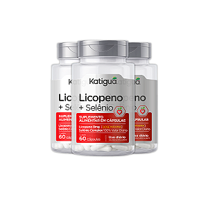 Kit 3 Licopeno de Tomate+Selênio Katiguá 60 Cápsulas
