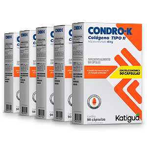 Kit 5 Condro-K Colageno Tipo II Katiguá 40mg 90 Cápsulas