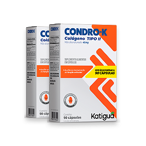 Kit 2 Condro-K Colageno Tipo II Katiguá 40mg 90 Cápsulas