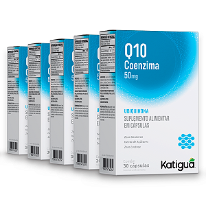 Kit 5 Coenzima Q10 Katiguá 50mg 30 Cápsulas