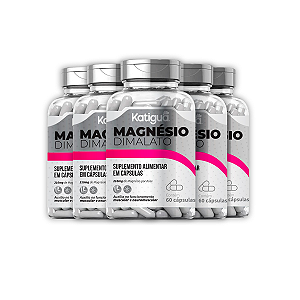 Kit 5 Magnésio Dimalato Katiguá 60 Cápsulas