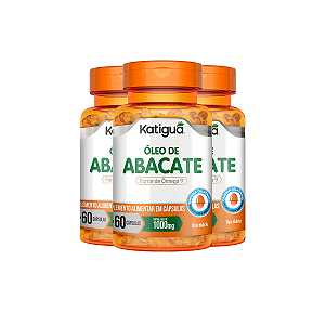 Kit 3 Óleo de Abacate Katiguá 1000mg 60 Cápsulas