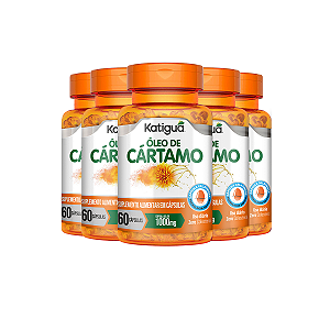 Kit 5 Óleo de Cártamo Katiguá 1000mg 60 Cápsulas