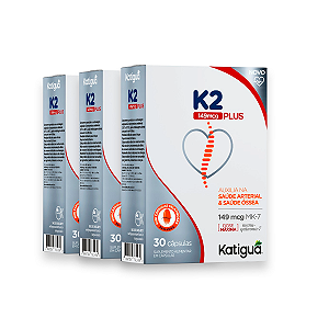 Kit 3 Vitamina K2 Katiguá 149mg Plus 30 Cápsulas