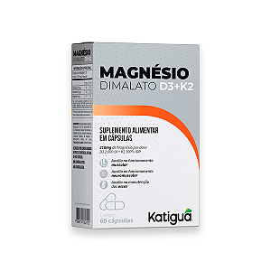 Magnésio Dimalato+D3+K2 Katiguá 60 Cápsulas
