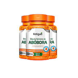 Kit 3 Óleo de Semente de Abóbora Katiguá 500mg 60 Cápsulas