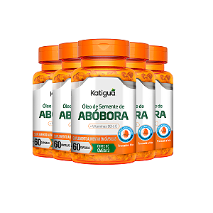 Kit 5 Óleo de Semente de Abóbora Katiguá 500mg 60 Cápsulas