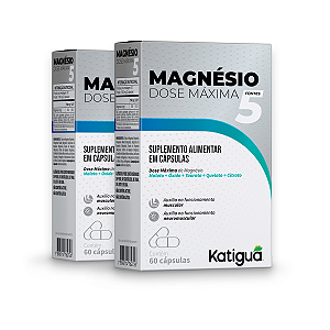 Kit 2 Magnésio 5 Fontes Dose Máx. Katiguá 210mg 60 Cápsulas