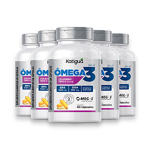Kit 5 Ômega 3 Conc. Tipo II Katiguá 540/360mg 60 Cápsulas