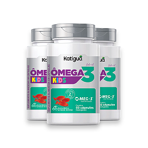 Kit 3 Ômega 3 Kids Peixinhos Katiguá 60 Cápsulas