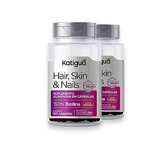 Kit 2 Hair, Skin & Nails Katiguá 500mg 60 Cápsulas
