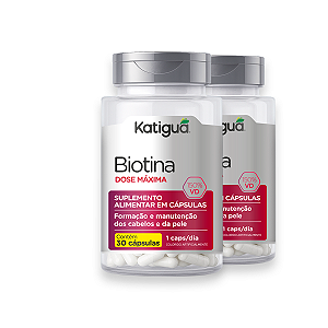 Kit 2 Biotina Dose Máxima Katiguá 500mg 30 Cápsulas