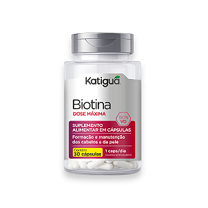 Biotina Dose Máxima Katiguá 500mg 30 Cápsulas