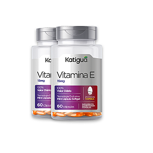 Kit 2 Vitamina E Softgel Katiguá 15mg 60 Cápsulas