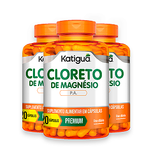 Kit 3 Cloreto de Magnésio Katiguá 120 Cápsulas